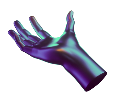 Hand holding meta ball